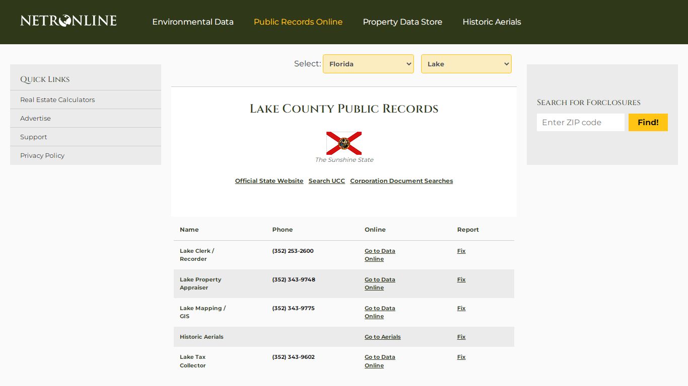 Lake County Public Records - NETROnline.com